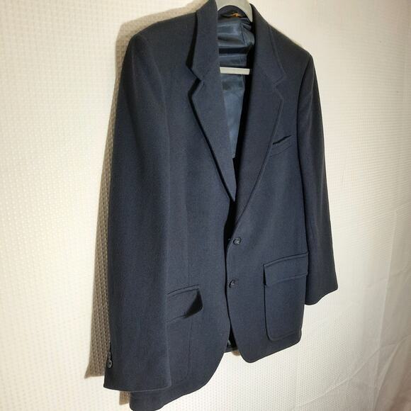 Palm Beach 42R Blazer Men 100% Cashmere Navy USA Union VTG Sport Coat Jacket - Picture 1 of 8